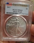 2017 AMERICAN SILVER EAGLE FIRST STRIKE PCGS MS 69 WEST POINT MINT