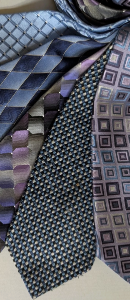 Club room, 100 silk men’s tie blue black gold check standard size eBay