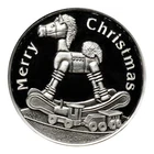 1-oz Merry Christmas Rocking Horse .999 Fine Silver Round