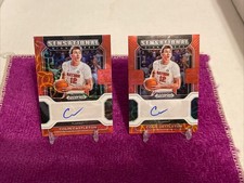 (2) 2022 PRIZM DRAFT PICKS COLIN CASTLETON SENSATIONAL SIGNATURES RED CHOICE /88