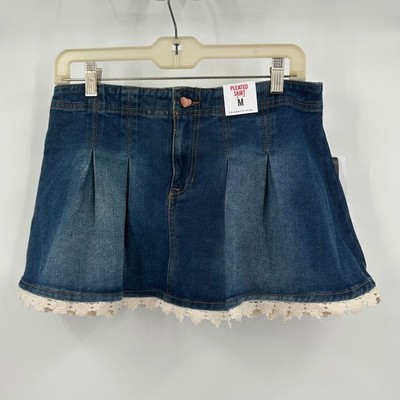 Celebrity Pink Womens Y2K Dollette Micro Mini Denim Skirt Size M Coquette Preppy