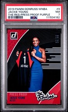 2019 Donruss Wnba The Rookies #9 Jackie Young RC Press Proof Purple /99 PSA 7