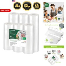 Vacuum Sealer Rolls Bags Food Storage Sous Vide BPA Free 6 Pack