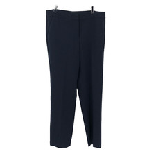 TALBOTS Navy Blue Ankle Pant Lined Silky Pockets 8 Stretch Dressy Career Work