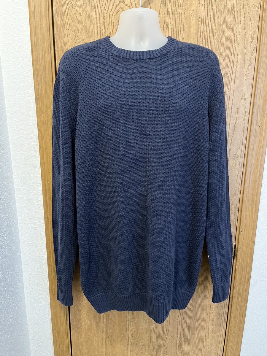 NWT Southern Tide True Navy Mens Waffle Knit Sweater 2XL Long Sleeve MSRP 99.50