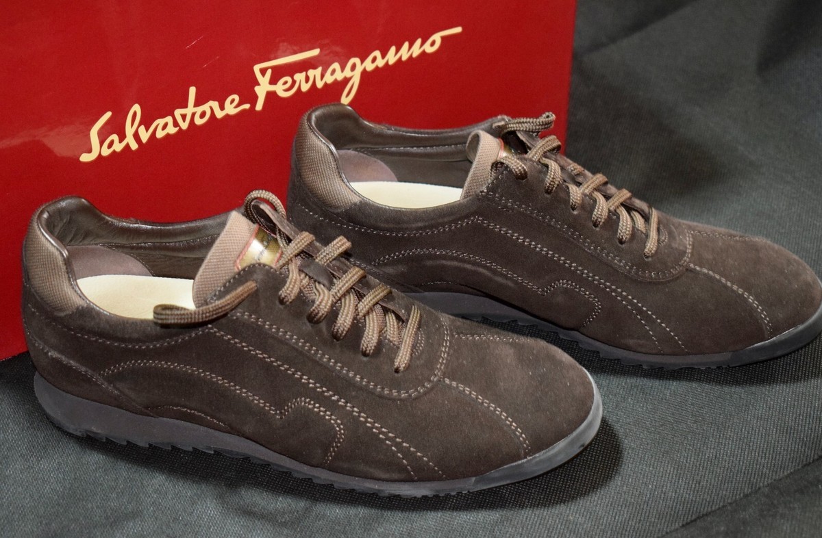 Salvatore Ferragamo メンズシューズブラウン カーフスエード Salvatore Ferragamo メンズシューズブラウン カーフスエード