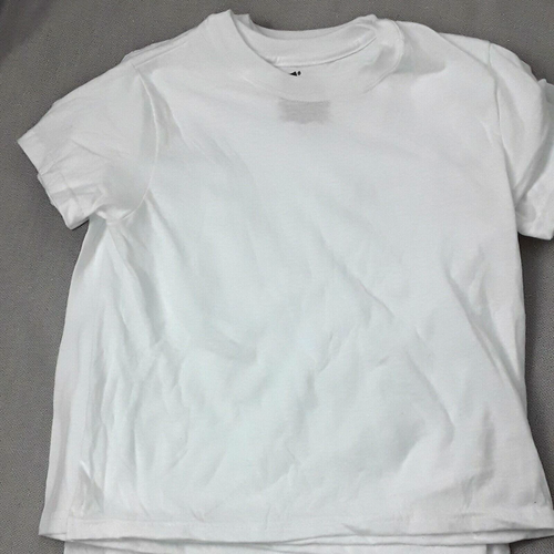 Lot of 5 Hanes Boy's T-shirts Size Small White Tagless Undershirt Short Sleeve