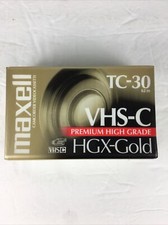 NEW MAXELL VHS-C TC-30 Premium High Grade Blank HGX-Gold Camcorder Tape