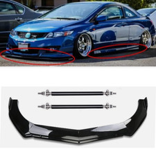 For Honda Civic Si Coupe Front Bumper Lip Chin Splitter Spoiler Strut Rod Body K