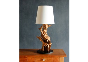 Tischlampe Ikal Wurzelholz Tischleuchte Nachttischlampe Leuchte Lampe Holz Ebay Nachttischlampe Aus Holz