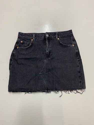 Ex TOPSHOP Washed Black Mini Denim 