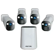 Night Owl 8 Channel 4 Camera Indoor Outdoor Wire Free 2K 64GB Security System