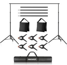 Neewer Photo Studio Backdrop Support System, 10ft/3m Wide 6.6ft/2m High Adjustab