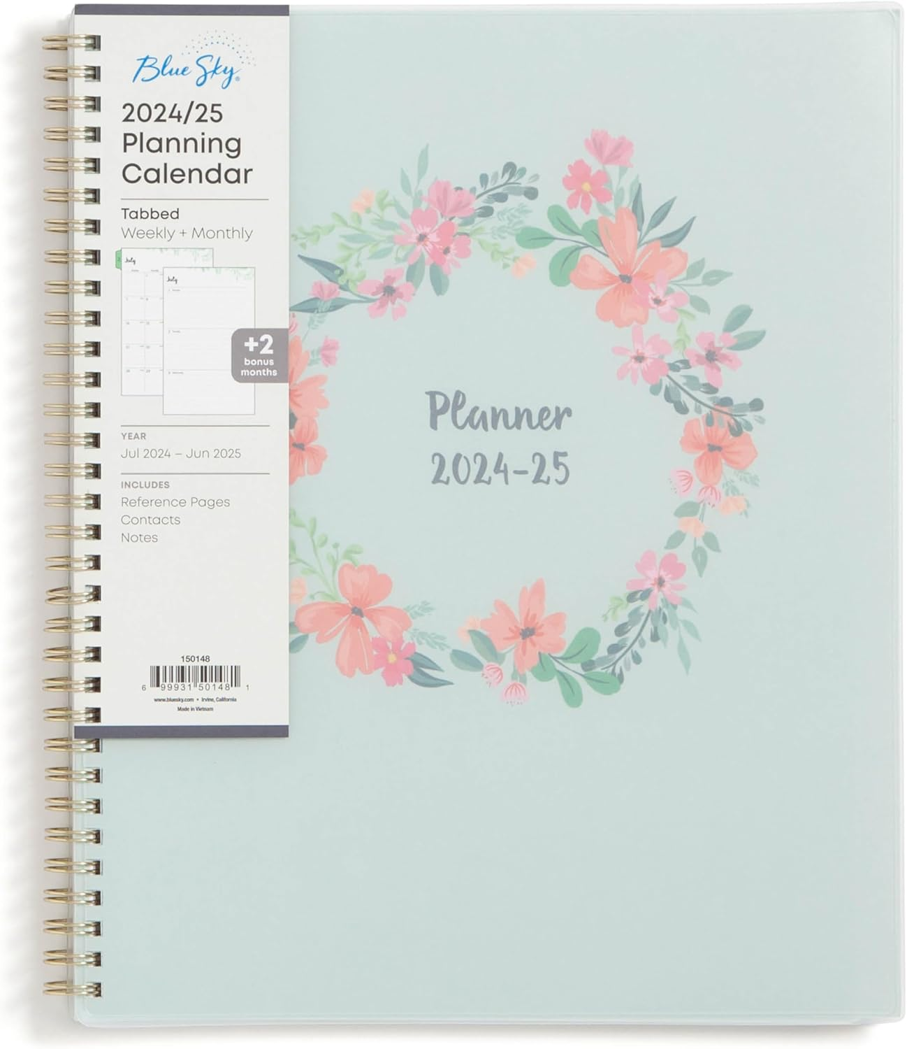 2024-2025 Academic Year Weekly and Monthly Planner, 8.5