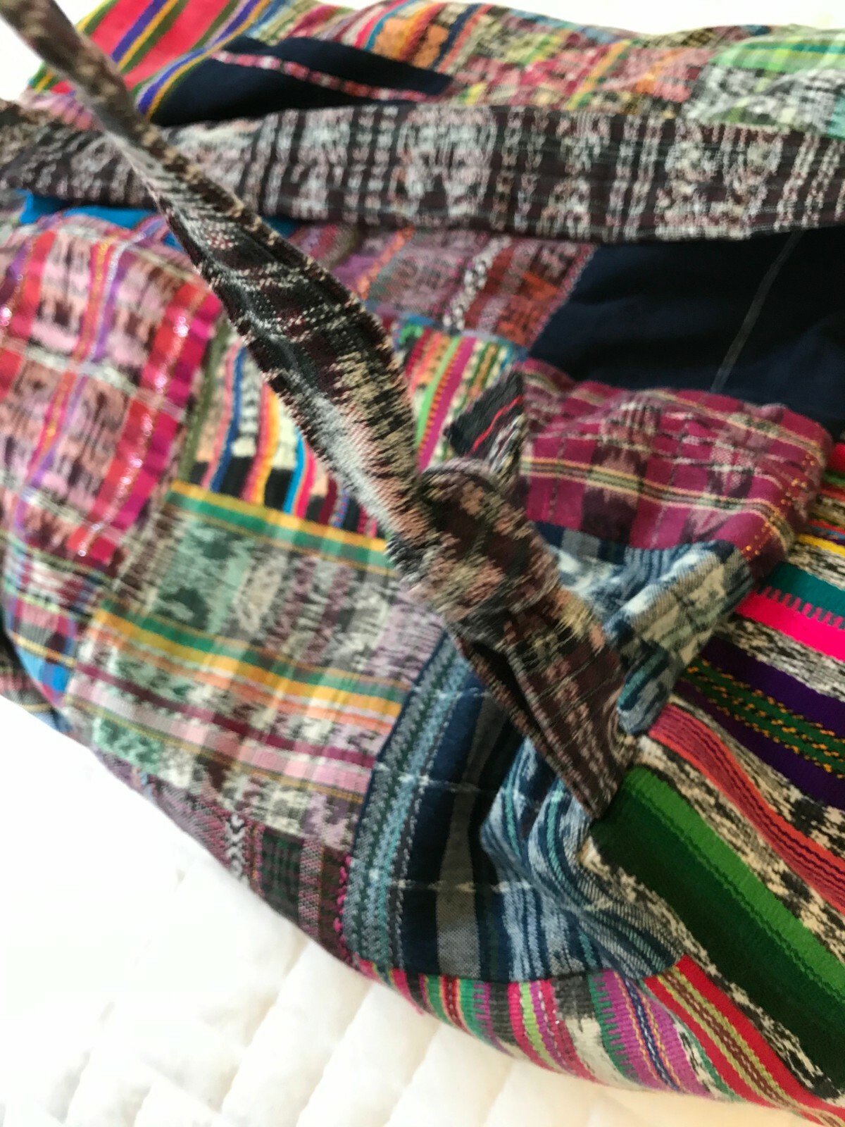 Patchwork Hippie Backpack - Colorful Unique Ecuad… - image 9