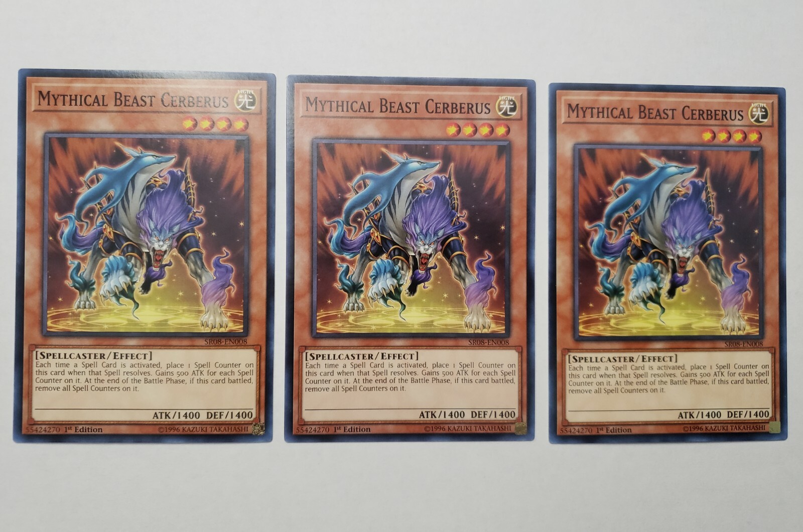 3x Mythical Beast Cerberus Effect Monster Yugioh Cards The Great Best Deal