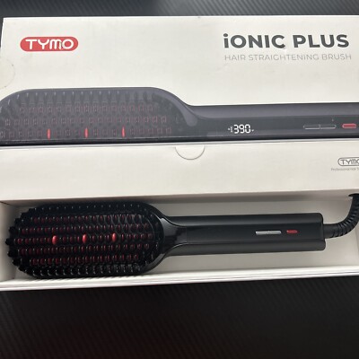 TYMO Ionic plus Hair Straightening Brush  Red & Black Open box