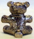 Vintage MINIATURE PEWTER Teddy Bear 1.5" TALL X 1+" WIDE X 0.5" DEEP — photo 4