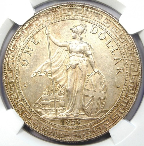 1929-B Great Britain Trade Dollar T$1. Certified NGC Uncirculated ...