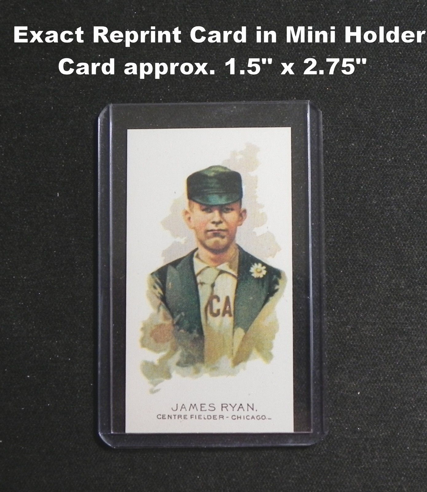 JAMES "Pony" RYAN Dover Reprint 1888 ALLEN & GINTER'S _ Exact Card (A) + Holder