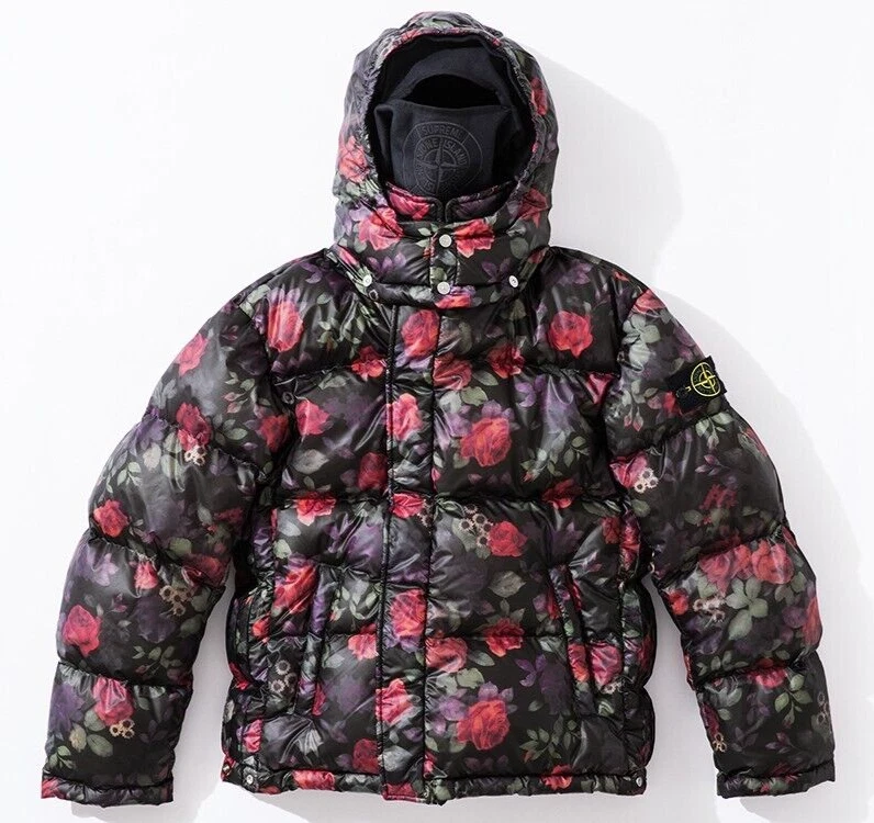 Veste bouffante Stone Island x Supreme Lamy Cover Stampato   Manteau bouffant noir M