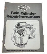 Vintage Briggs & Stratton Twin Cylinder Engine Repair Instructions Manual