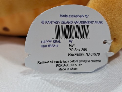 NUEVO Fantasy Island Parque de Atracciones Happy the Harbor Sello Peluche LBI NJ - Imagen 12 de 13