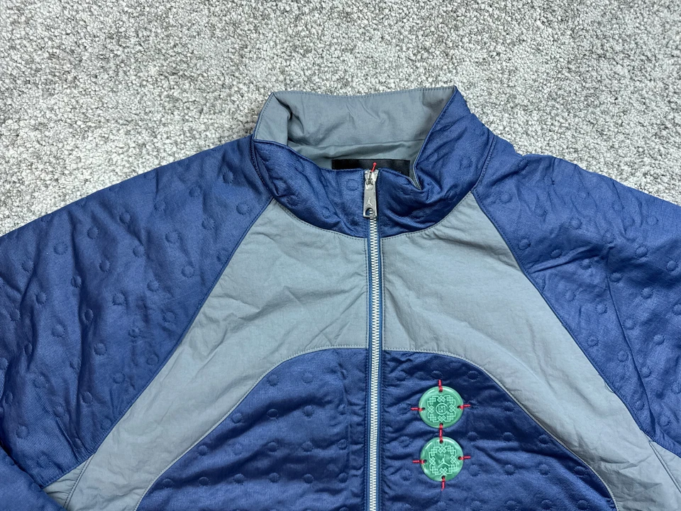 Chaqueta Nike Jordan X CLOT Talla Pequeña Azul Gris Cremallera Completa Tejida DJ9742-414 Para Hombres Foto 3 de 4