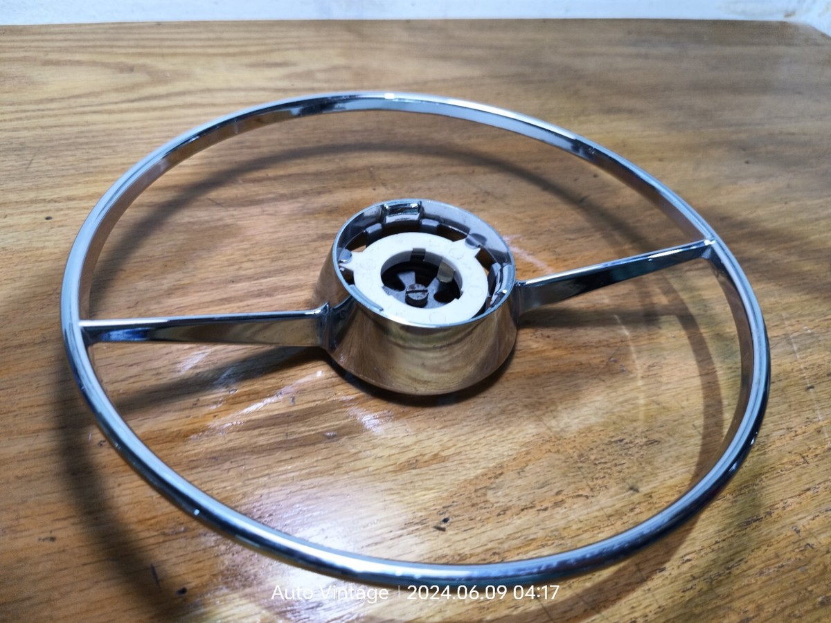 CLASSIC FIAT 850 600 500 D F R STEERING WHEEL HORN button CHROME