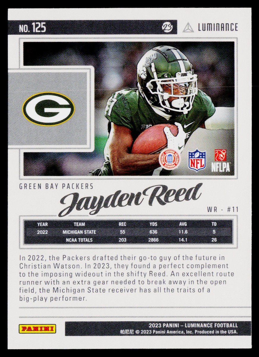 光　オースチンリード 2023 Panini Luminance #125 Jayden Reed | eBay