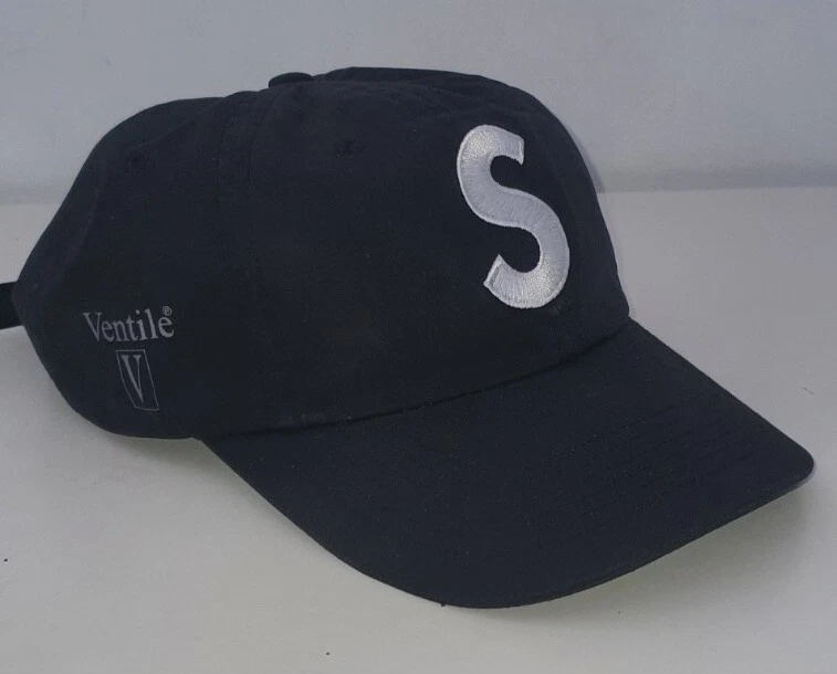 FW21 Supreme Ventile S Logo 6 panel Cap Imperméable Chapeau Noir Réfléchissant