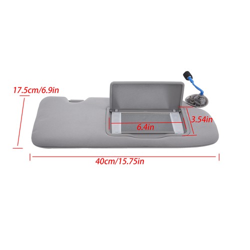 Labwork Left & Right Sun Visor Gray W/Lights Mirror For Honda CR-V 2017-2022 - Picture 22 of 23