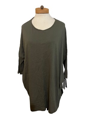 Clara Sunwoo  Women s Size Large Olive Cotton Modal Ultra  Soft Tunic NWT