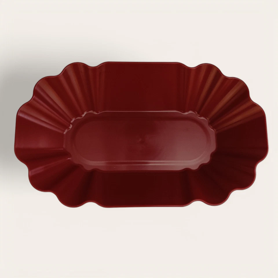 Mehrweg Kunststoff PP Pommes & Currywurst Schale rubinrot - Made in Germany - Bild 2 von 4