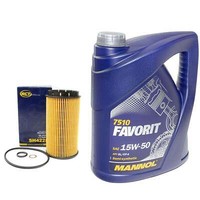MotoröL Set 15W50 Api Sl Cf 5 Liter ÖLfilter SH422P FüR Audi 100 Seat Ibiza Vw