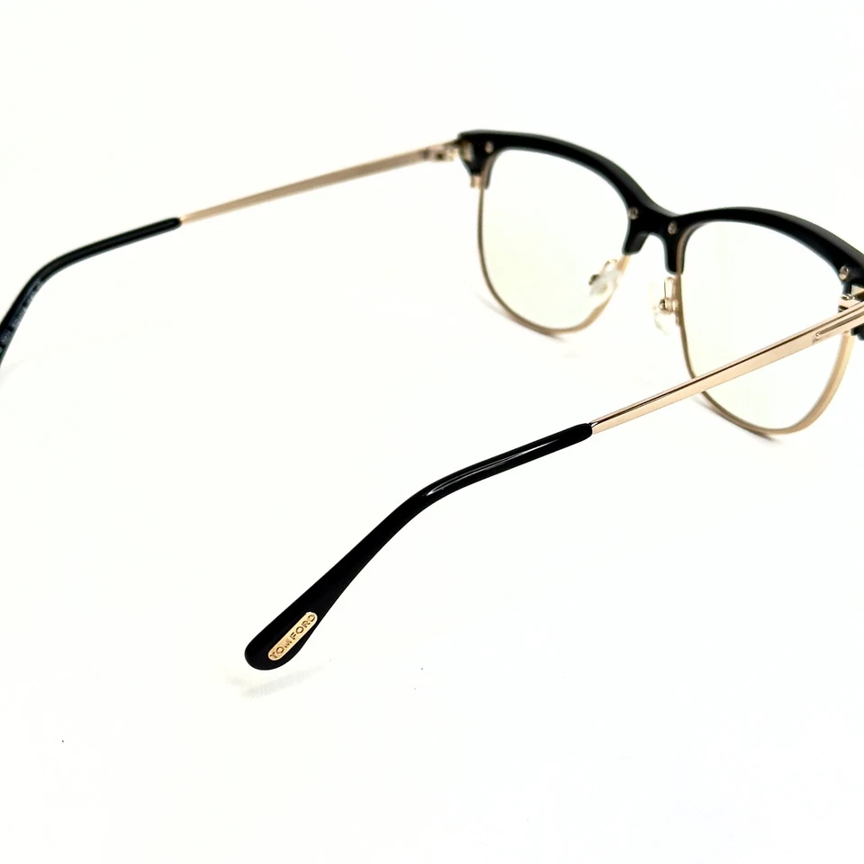 Gafas estilo óptico bloque negro azul dorado Tom Ford TF5546B 001 5546 FT5546 Foto 4 de 4