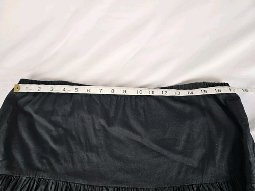 Chicos Black Midi Skirt Boho Artistic Embroidered Festival Size 2 (Large) - Picture 4 of 5