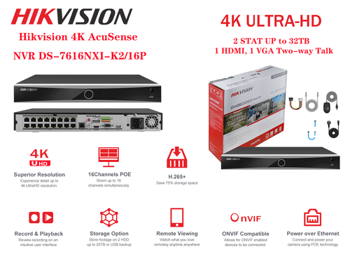 Hikvision Compatible Kit 16CH 8MP 5XZoom PTZ POE CCTV NVR IR Camera System Lot - Picture 3 of 26