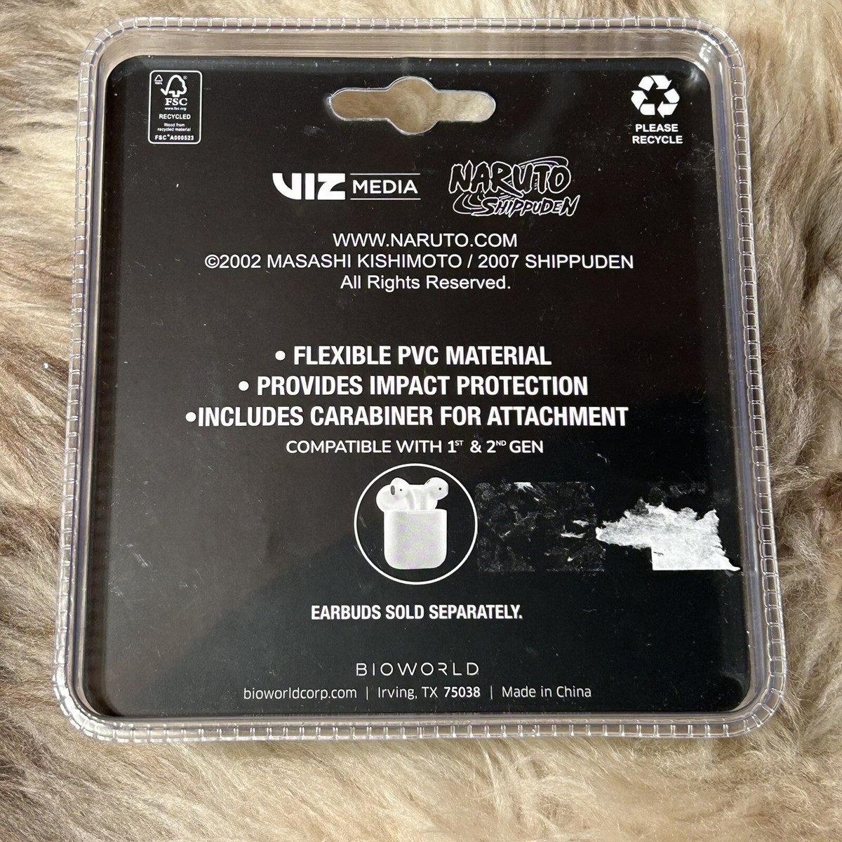 New In Box! Bioworld AirPods Case - Generations 1 & 2 - Naruto