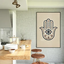 Hamsa Hand Printable Wall Art, Zen Wall Art, Third Eye Print, DIGITAL DOWNLOAD