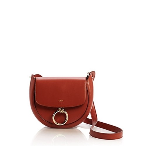 Chloé Arlene Small Leather Crossbody Bags Women's Autumn Leaf Magnetic Closure