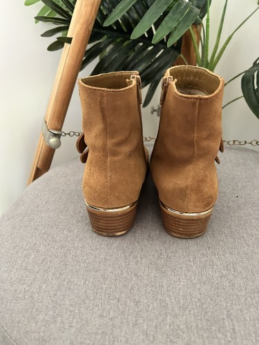 Witchery Tan Suede Leather Boot Size 34 - Picture 9 of 12