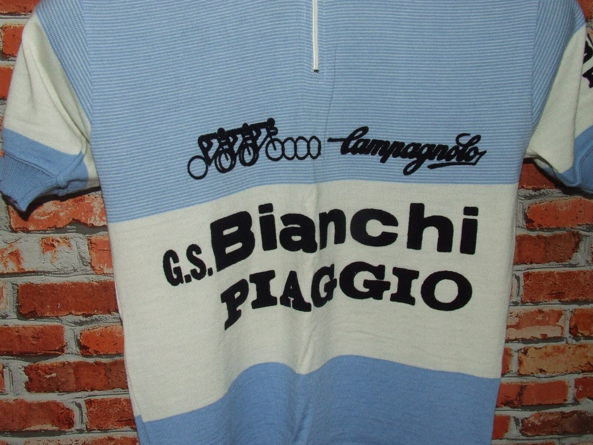 レトロBianchiウールジャージmade in Italy Eroica Bianchi Piaggio Jersey Vintage 70'S 80% Wool | eBay