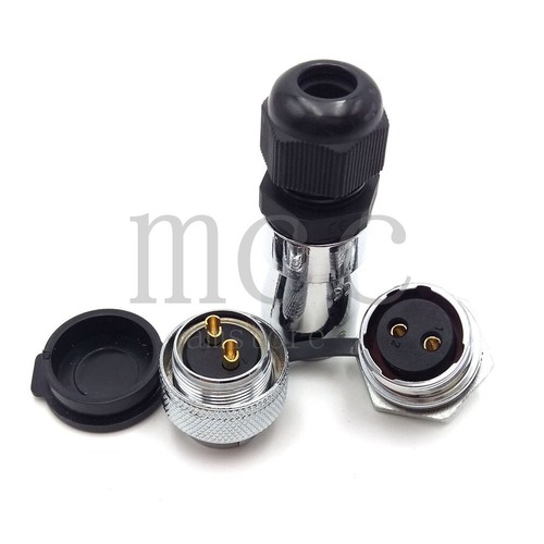 WS20 2Pin Panel Mount Waterproof bulkhead aviation Electrical Cable Connector - Picture 5 of 7