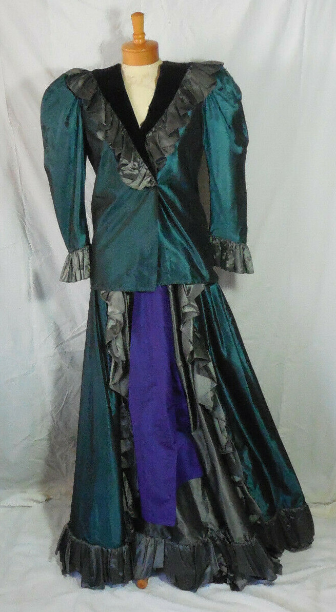 SAINT LAURENT Gonna camicia giacca vintage Yves St. Laurent Bergdorf Goodman 100% seta taffetà