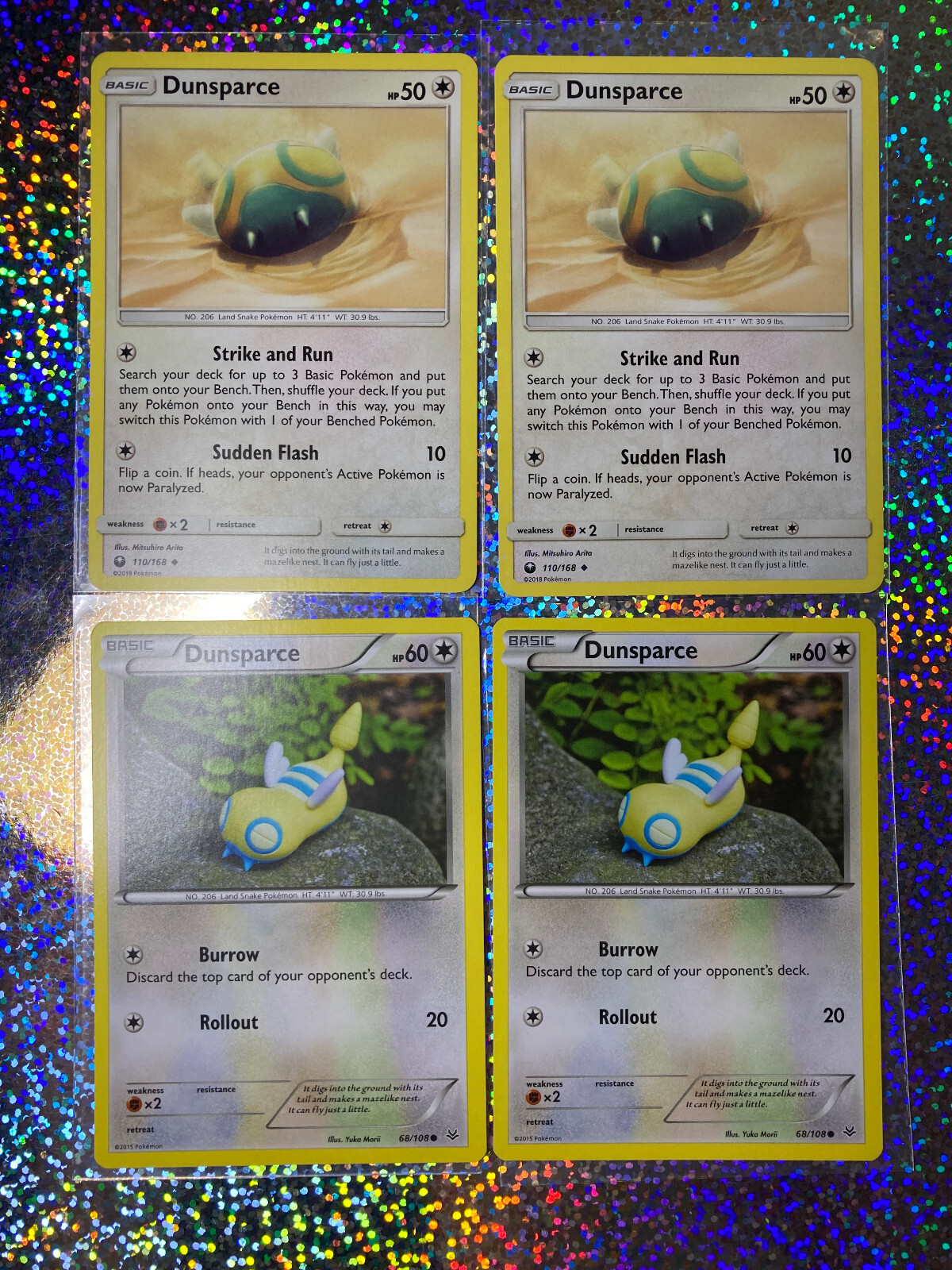 Pokemon TCG Regular Dunsparce: Roaring Skies 68/108; Celestial Storm 110/168