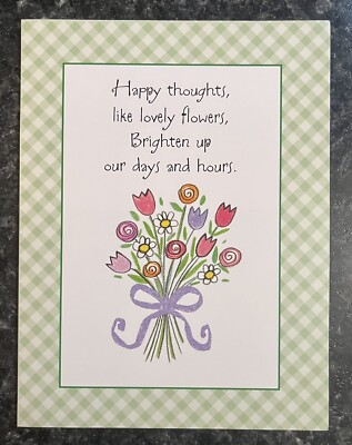 American Greetings All Occasion Card Happy Thoughts Like Lovely Flowers Vintage