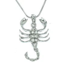 Scorpion Made With Swarovski Crystal Zodiac Desert Necklace 18" Chain Jewelry