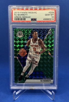RJ Barrett 2019 Panini Mosaic RC Rookie GREEN MOSAIC PSA 10 GEM 