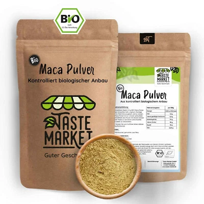 TASTE MARKET 1 kg BIO Maca Pulver aus Peru | 100% naturrein | gemahlen | Bioqualität